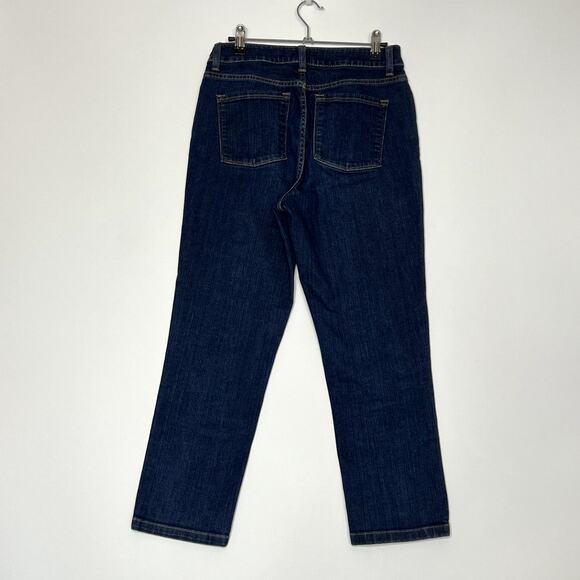 L.L. Bean Classic Fit Jeans High Rise Dark Wash Womens 6 - Picture 5 of 11